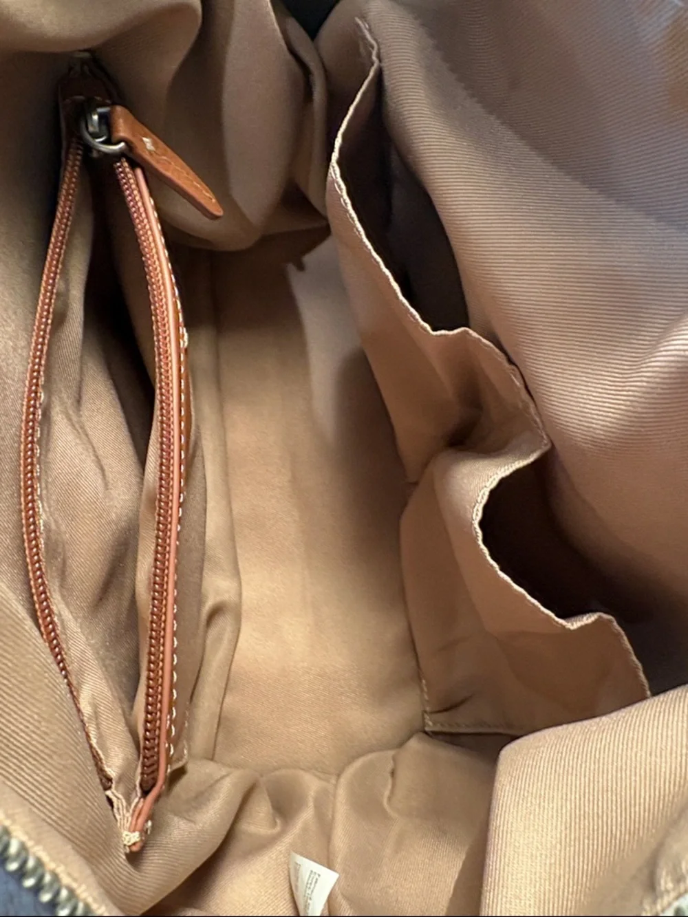 The Sak Los Feliz Hobo Cream Leather with Brown Shoulder Strap - Picture 10 of 16